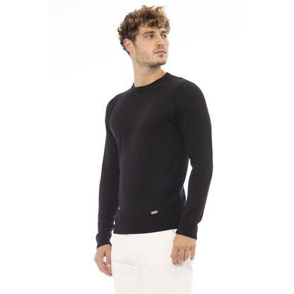 Baldinini Trend Black Modal Men Sweater Baldinini Trend