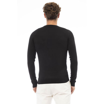 Baldinini Trend Black Modal Men Sweater Baldinini Trend