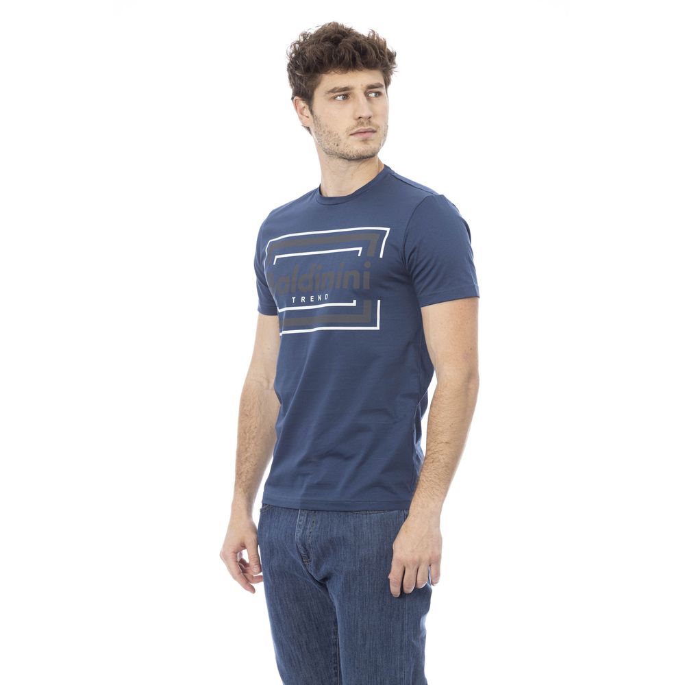 Baldinini Trend Blue Cotton Men T-Shirt Baldinini Trend