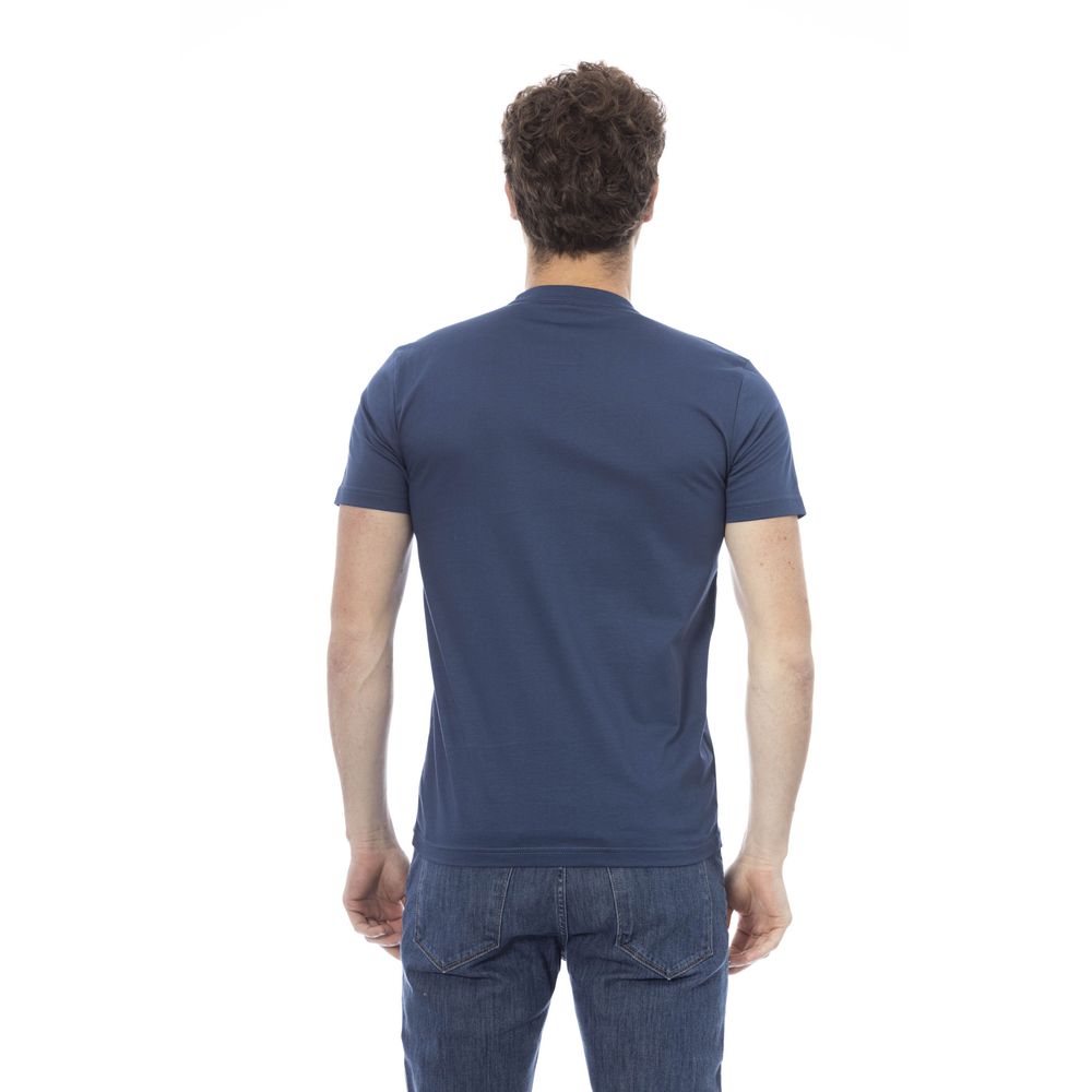 Baldinini Trend Blue Cotton Men T-Shirt Baldinini Trend