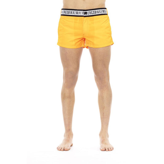 Bikkembergs Orange Polyamide Men Swim Short Bikkembergs