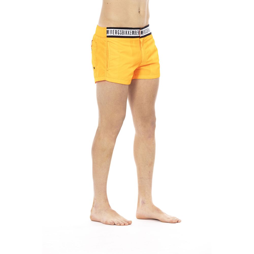 Bikkembergs Orange Polyamide Men Swim Short Bikkembergs