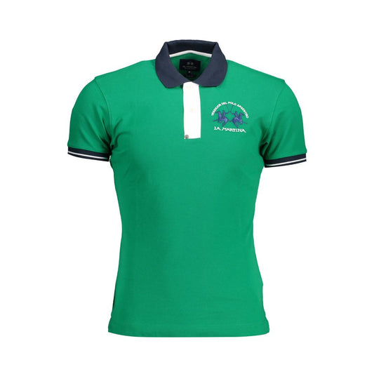 La Martina Slim-Fit Embroidered Polo in Green La Martina