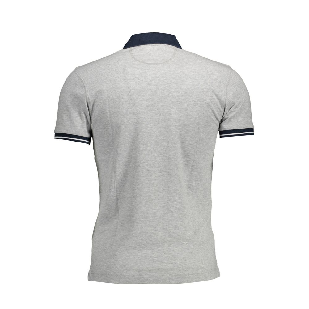 La Martina Slim Fit Embroidered Polo in Gray La Martina