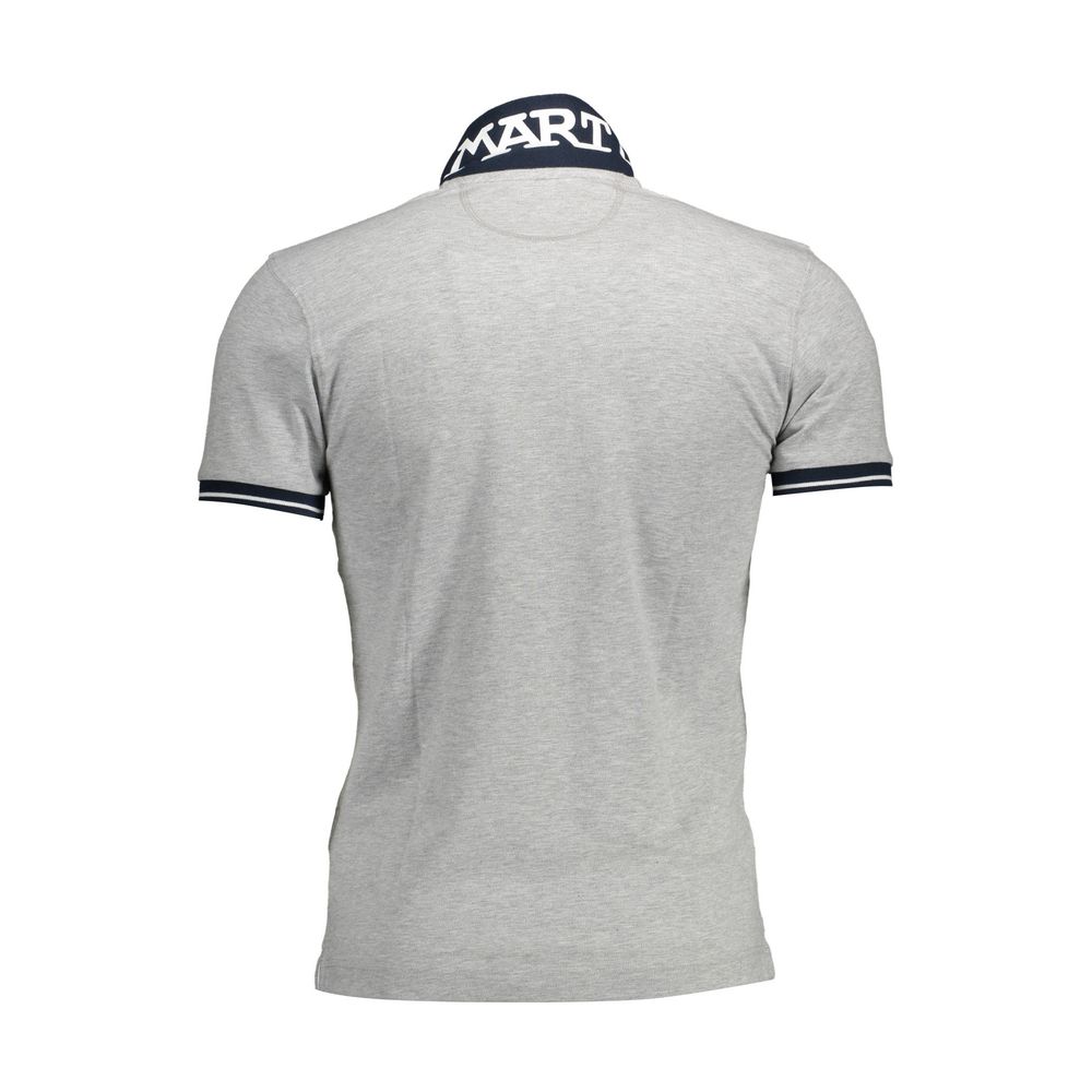 La Martina Slim Fit Embroidered Polo in Gray La Martina