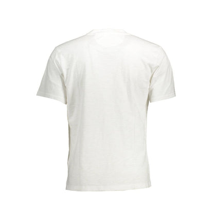 La Martina Elegant White Embroidered Pocket Tee La Martina