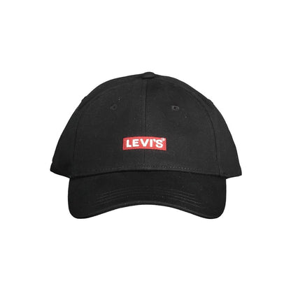 Levi's Chic Embroidered Visor Cap in Elegant Black Levi's