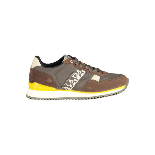 Napapijri Chic Brown Lace-Up Sports Sneakers Napapijri