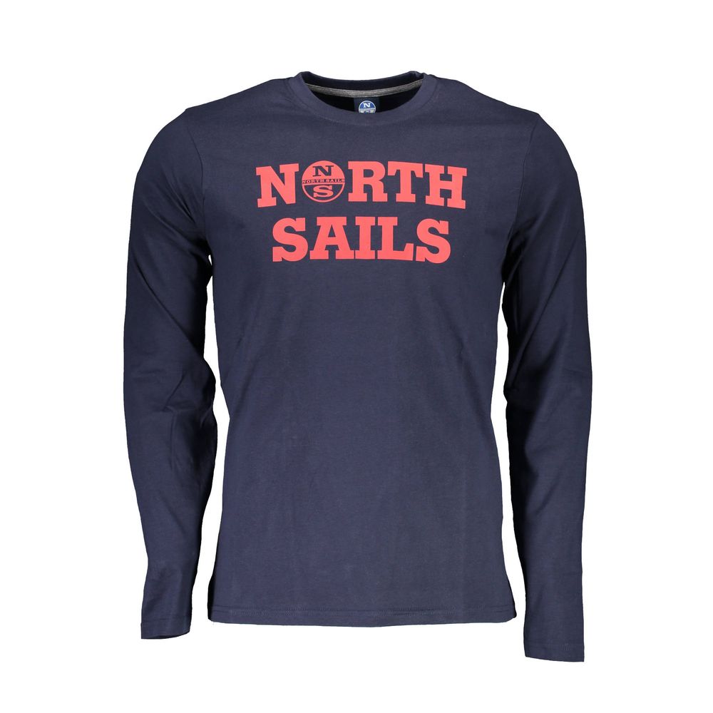 North Sails Blue Long Sleeve Tee with Signature Print North Sails