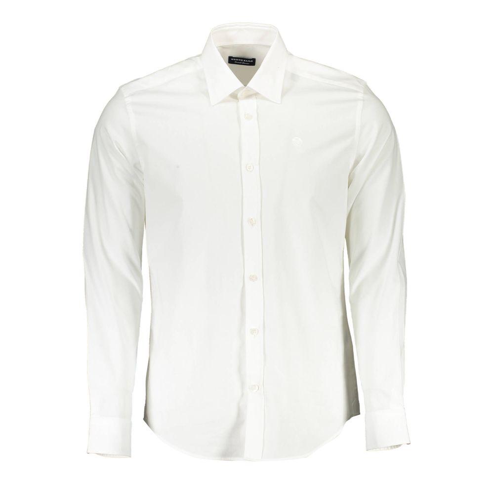 North Sails Elegant White Stretch Cotton Shirt North Sails