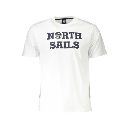 North Sails Elegant White Round Neck Tee with Print North Sails