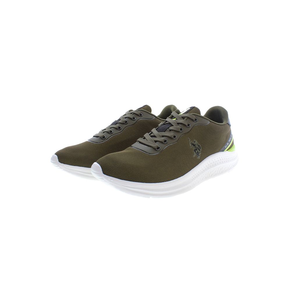 U.S. POLO ASSN. Chic Green Lace-Up Sports Sneakers U.S. POLO ASSN.