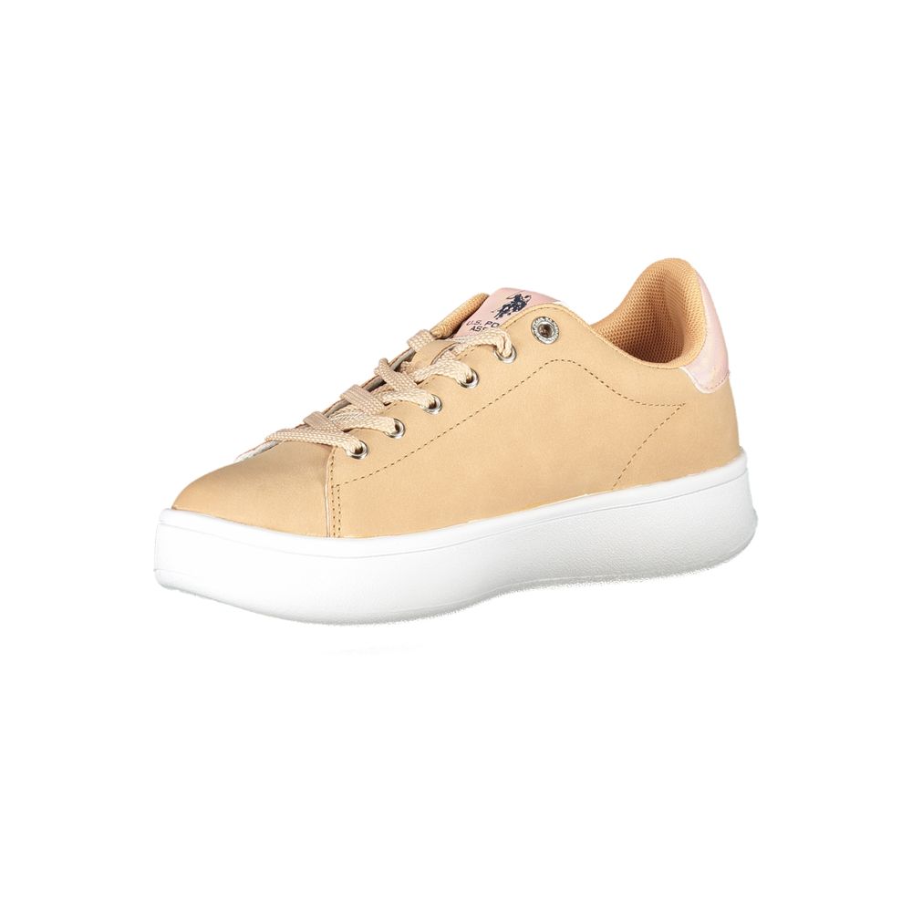 U.S. POLO ASSN. Chic Beige Lace-Up Sneakers with Contrast Detail U.S. POLO ASSN.