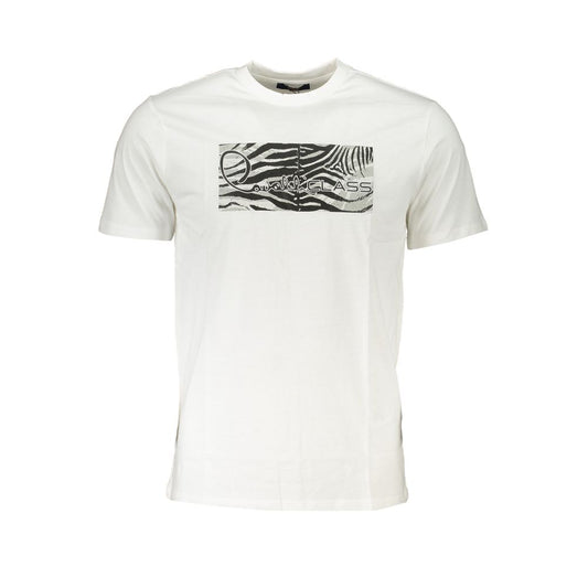 Cavalli Class White Cotton T-Shirt Cavalli Class