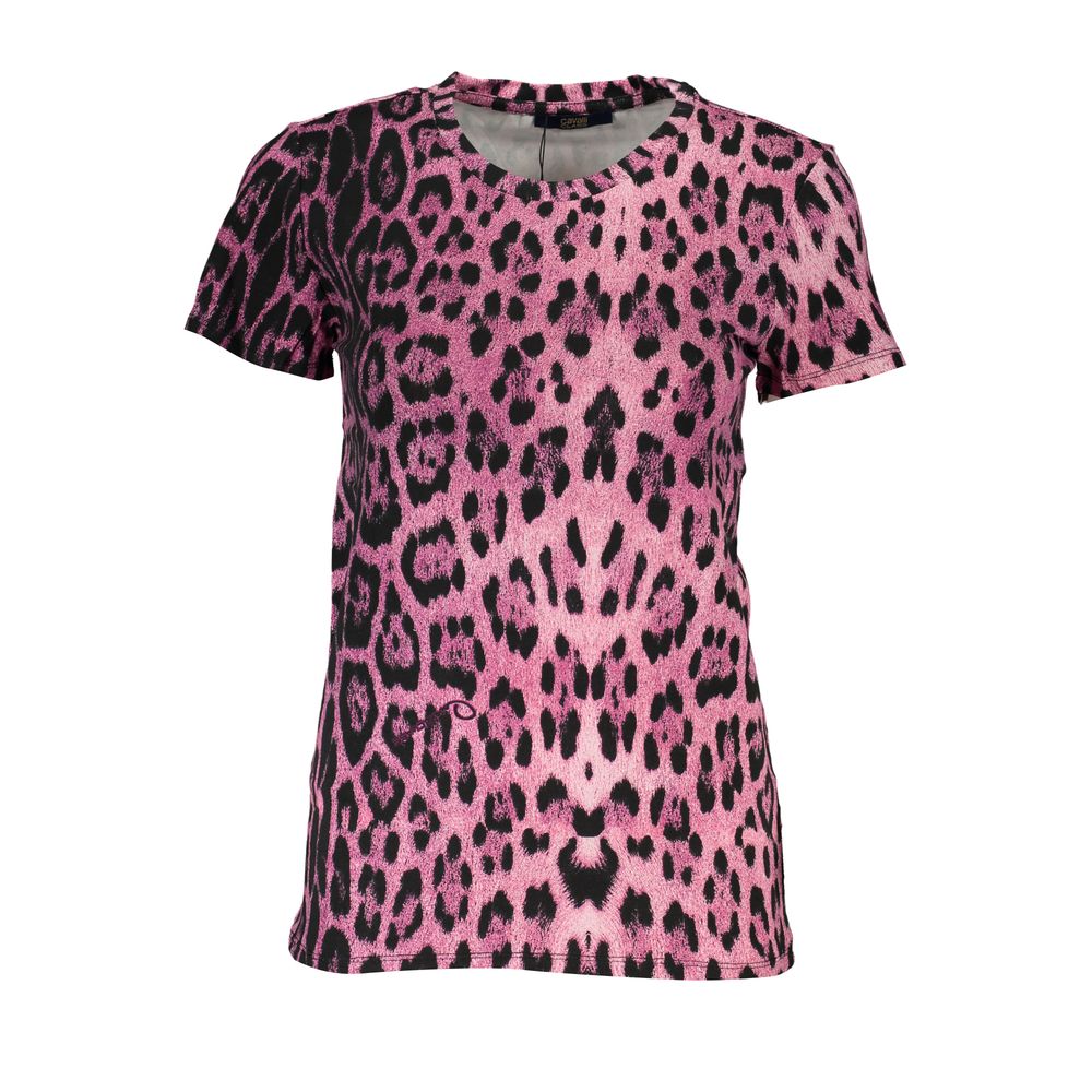 Cavalli Class Pink Cotton Tops & T-Shirt Cavalli Class