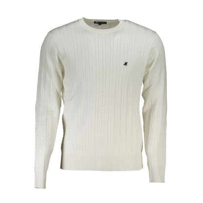 U.S. Grand Polo Elegant Crew Neck Sweater with Contrast Details U.S. Grand Polo