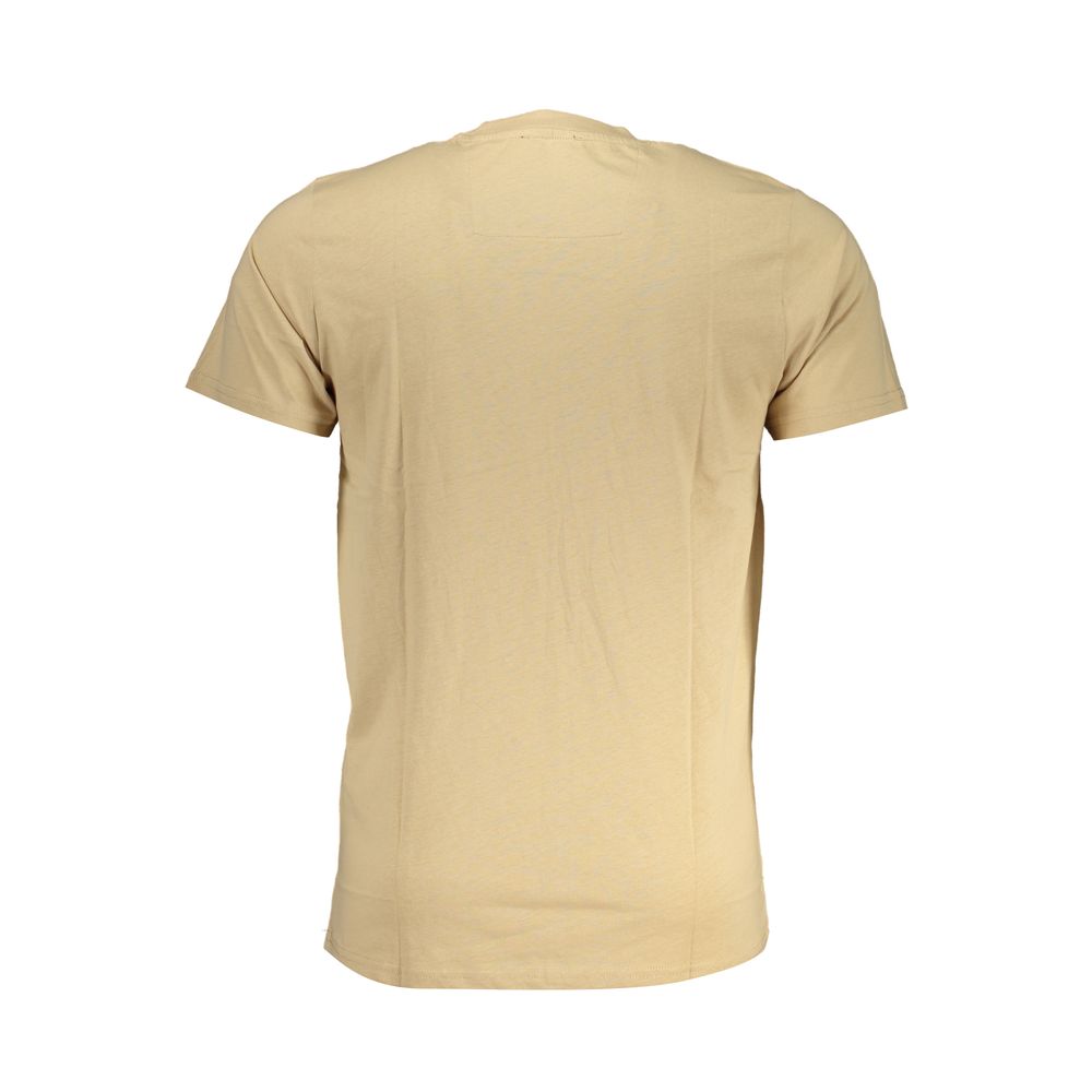 Cavalli Class Beige Cotton T-Shirt Cavalli Class