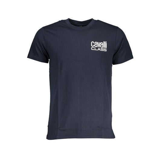 Cavalli Class Blue Cotton T-Shirt Cavalli Class