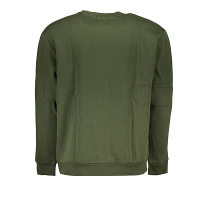 Cavalli Class Chic Green Embroidered Crew Neck Sweater Cavalli Class