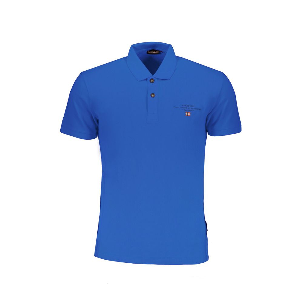 Napapijri Blue Cotton Polo Shirt Napapijri