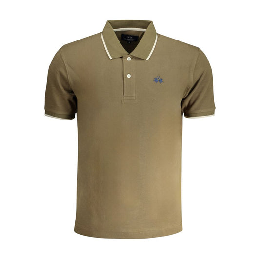 La Martina Green Cotton Polo Shirt La Martina