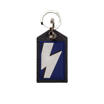 Neil Barrett Blue Leather Mens Keychain Neil Barrett