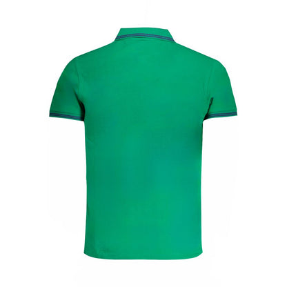 Cavalli Class Green Cotton Polo Shirt Cavalli Class