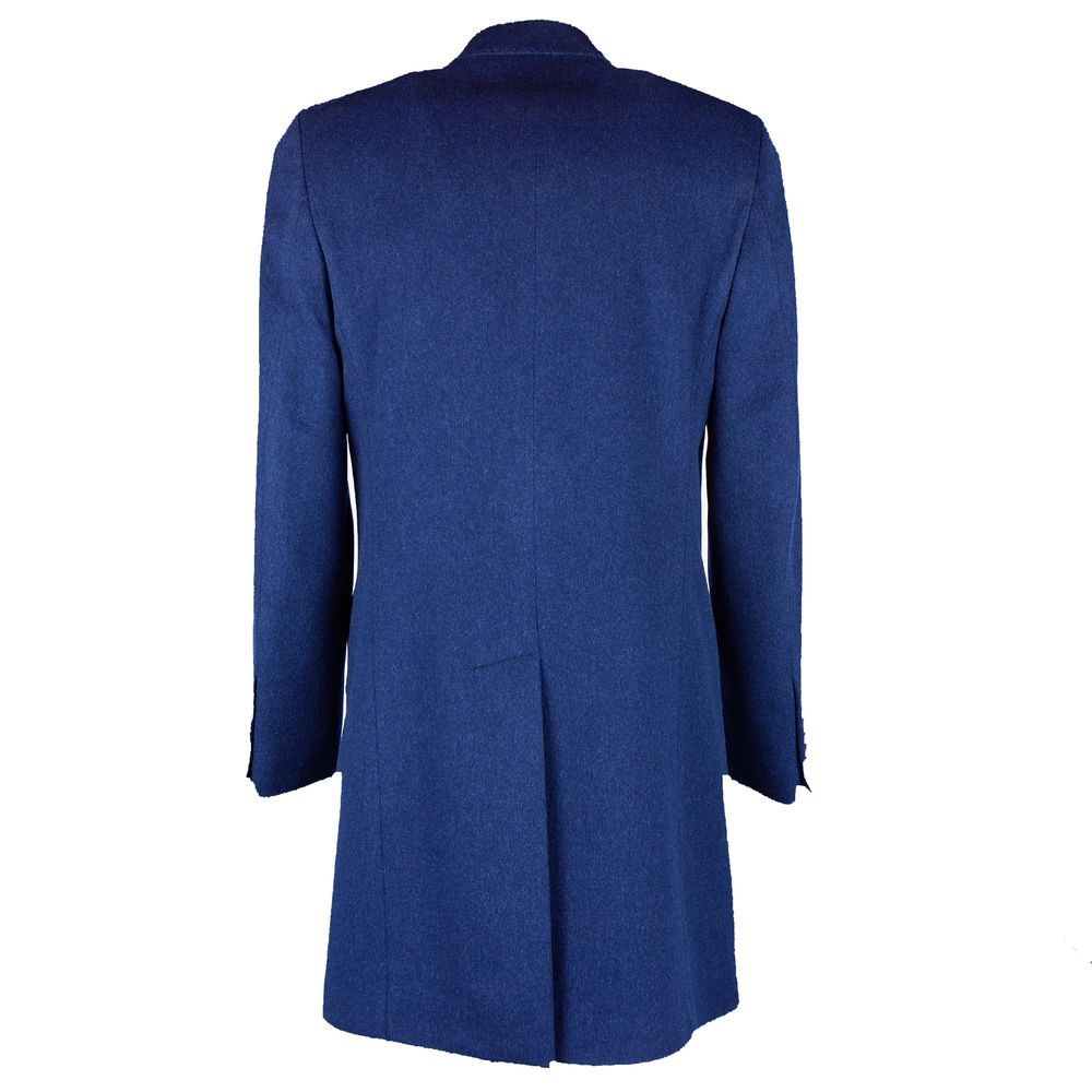 Made in Italy Blue Wool Vergine Jacket Made in Italy