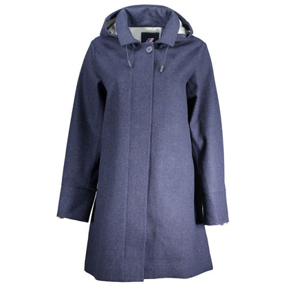 K-WAY Blue Polyester Jackets & Coat K-WAY