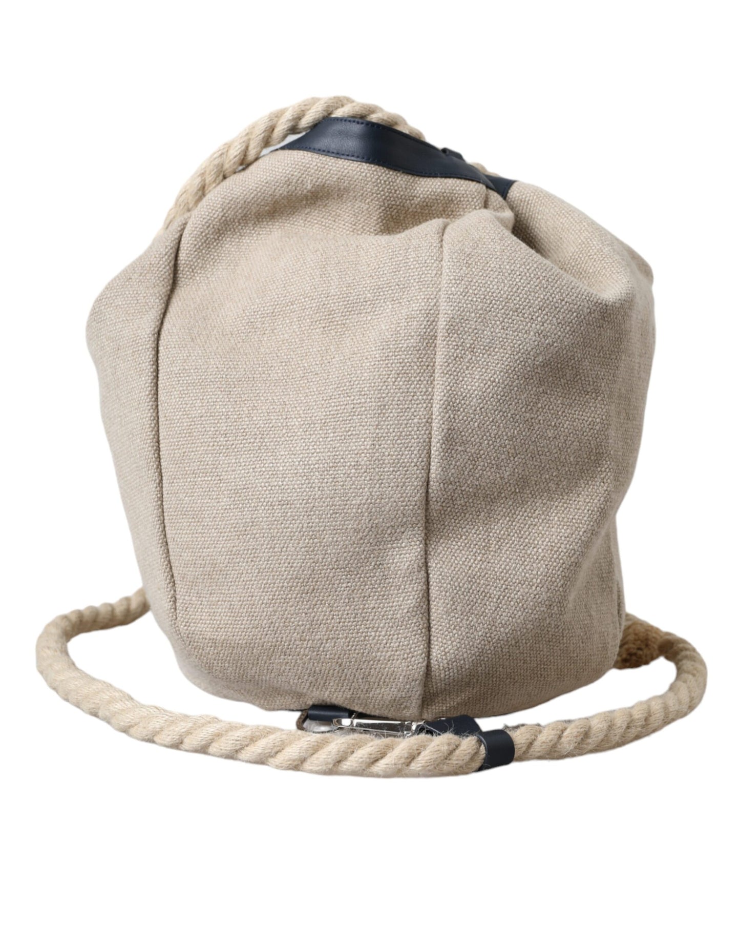 Dolce & Gabbana Beige Canvas Fabric Bucket Sack Pouch Purse Bag Dolce & Gabbana