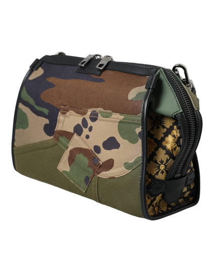 Dolce & Gabbana Multicolor Camouflage Patchwork Crossbody Bag Dolce & Gabbana