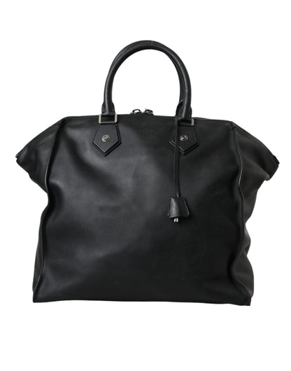 Dolce & Gabbana Black Washed Calfskin Biker Style Shopper Bag Dolce & Gabbana