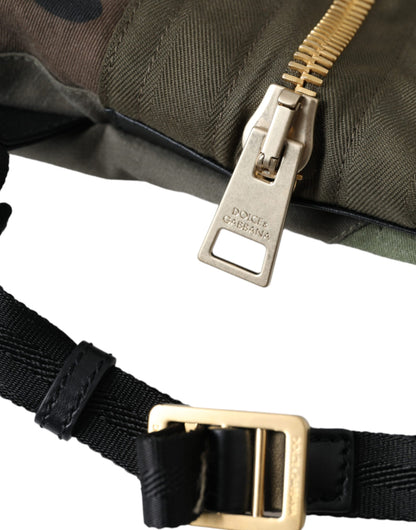 Dolce & Gabbana Military Green Patchwork Rucksack Backpack Bag Dolce & Gabbana