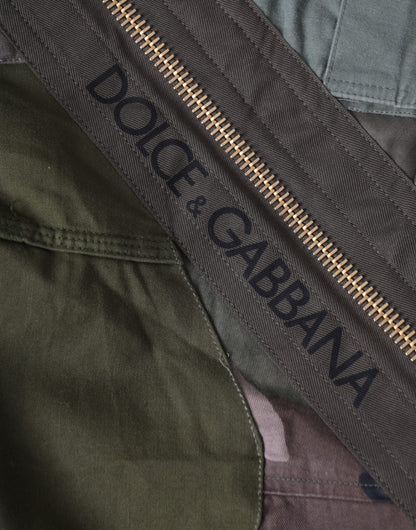 Dolce & Gabbana Military Green Patchwork Rucksack Backpack Bag Dolce & Gabbana