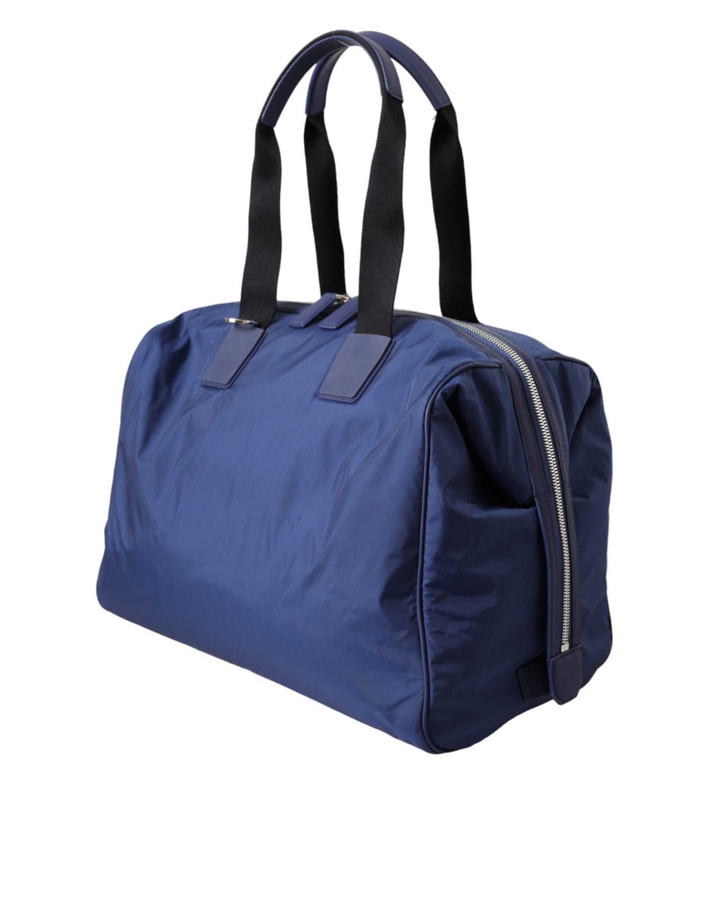 Dolce & Gabbana Blue Nylon Calfskin Hand Shoulder Duffel Bag Dolce & Gabbana