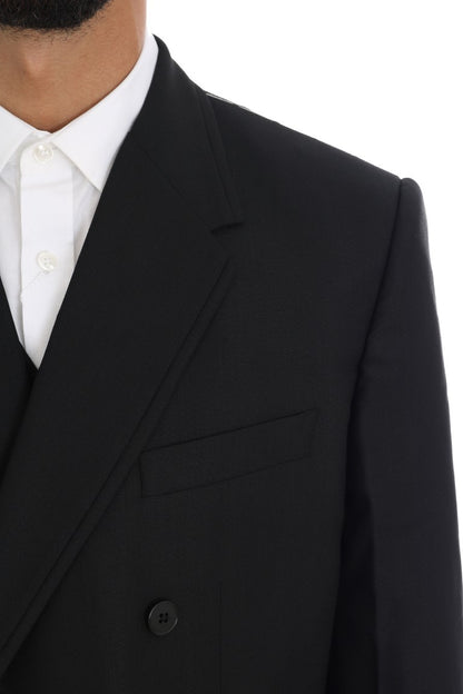 Dolce & Gabbana Elegant Black Wool Three-Piece Suit Dolce & Gabbana