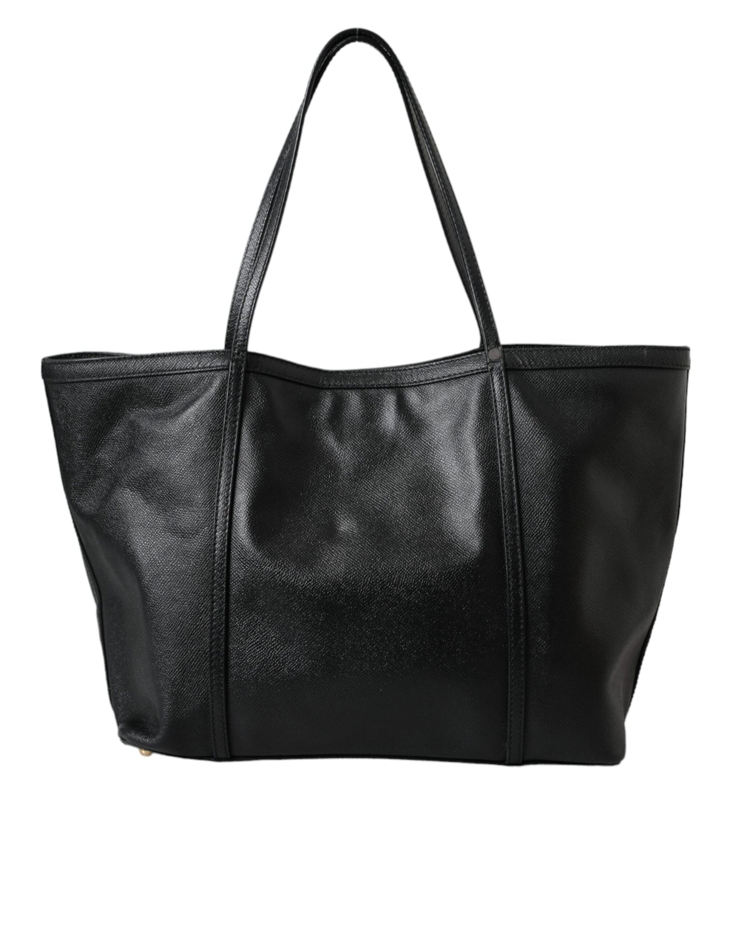 Dolce & Gabbana Black Leather Miss Escape Shopping Tote Women Bag Dolce & Gabbana