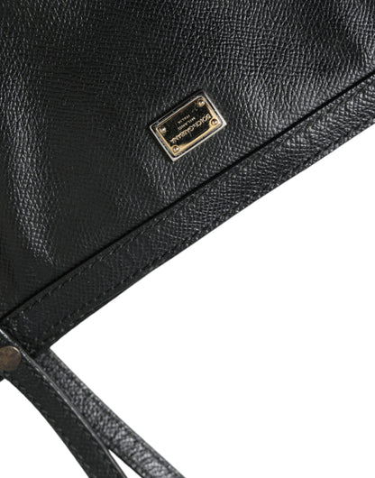 Dolce & Gabbana Black Leather Miss Escape Shopping Tote Women Bag Dolce & Gabbana