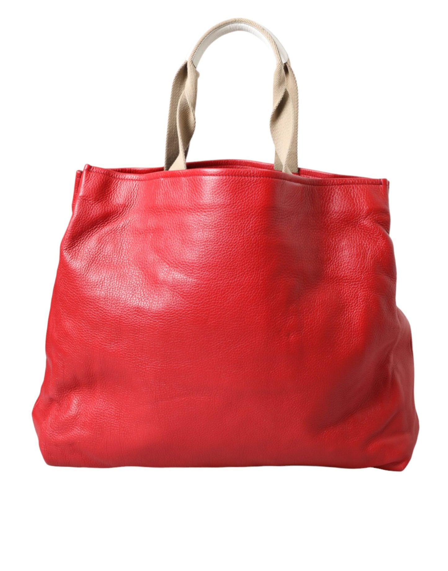 Dolce & Gabbana Red Leather #DGFamily Patch Shopping Tote Bag Dolce & Gabbana