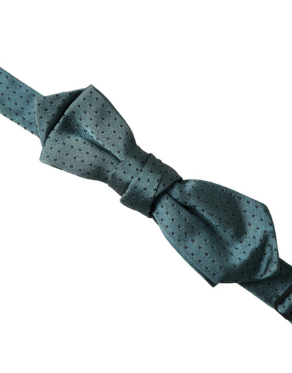 Dolce & Gabbana Green Silk Fantasy Adjustable Neck Men Papillon Bow Tie Dolce & Gabbana