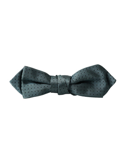 Dolce & Gabbana Green Silk Fantasy Adjustable Neck Men Papillon Bow Tie Dolce & Gabbana