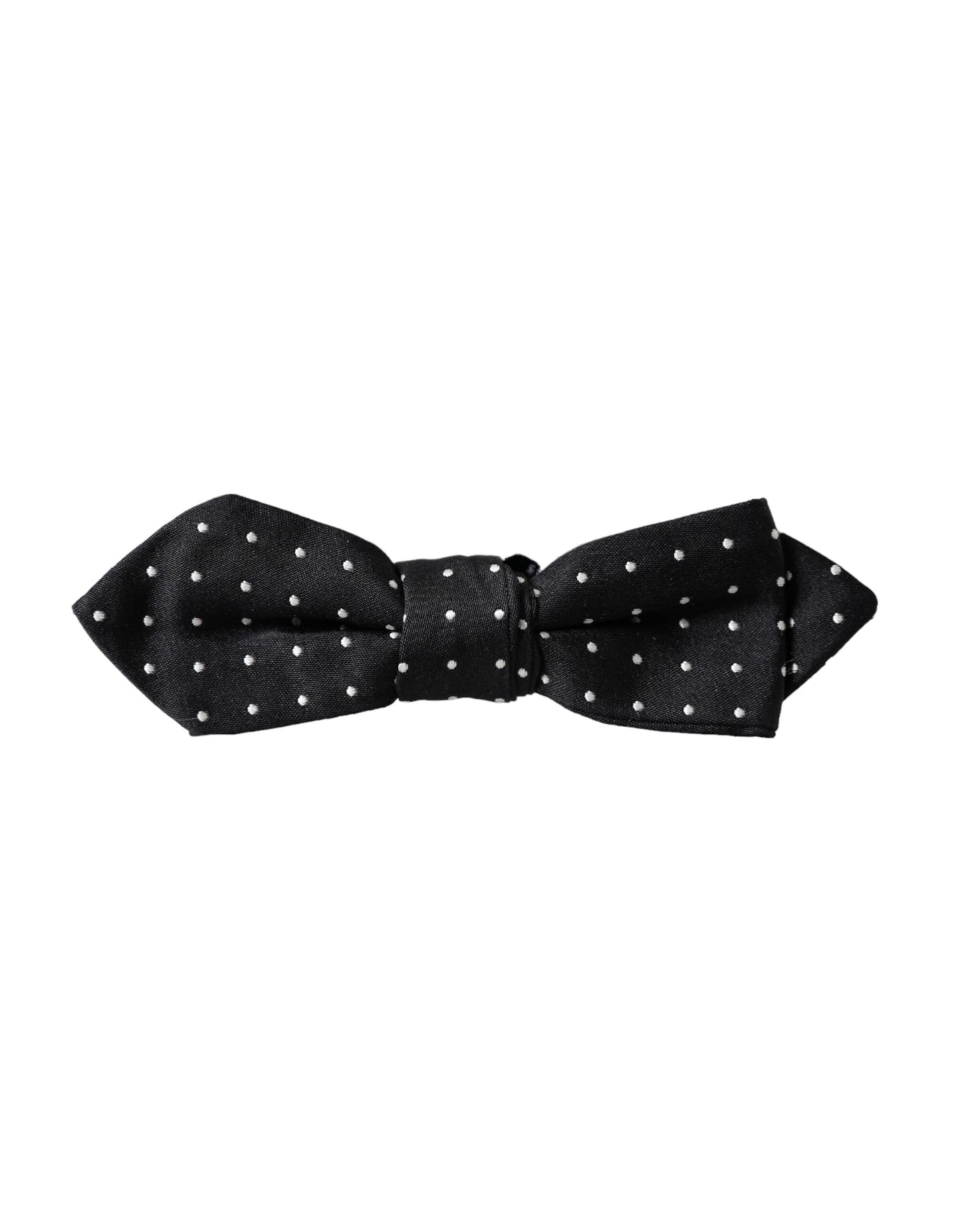 Dolce & Gabbana Black Silk Polka Dot Adjustable Neck Men Papillon Bow Tie Dolce & Gabbana