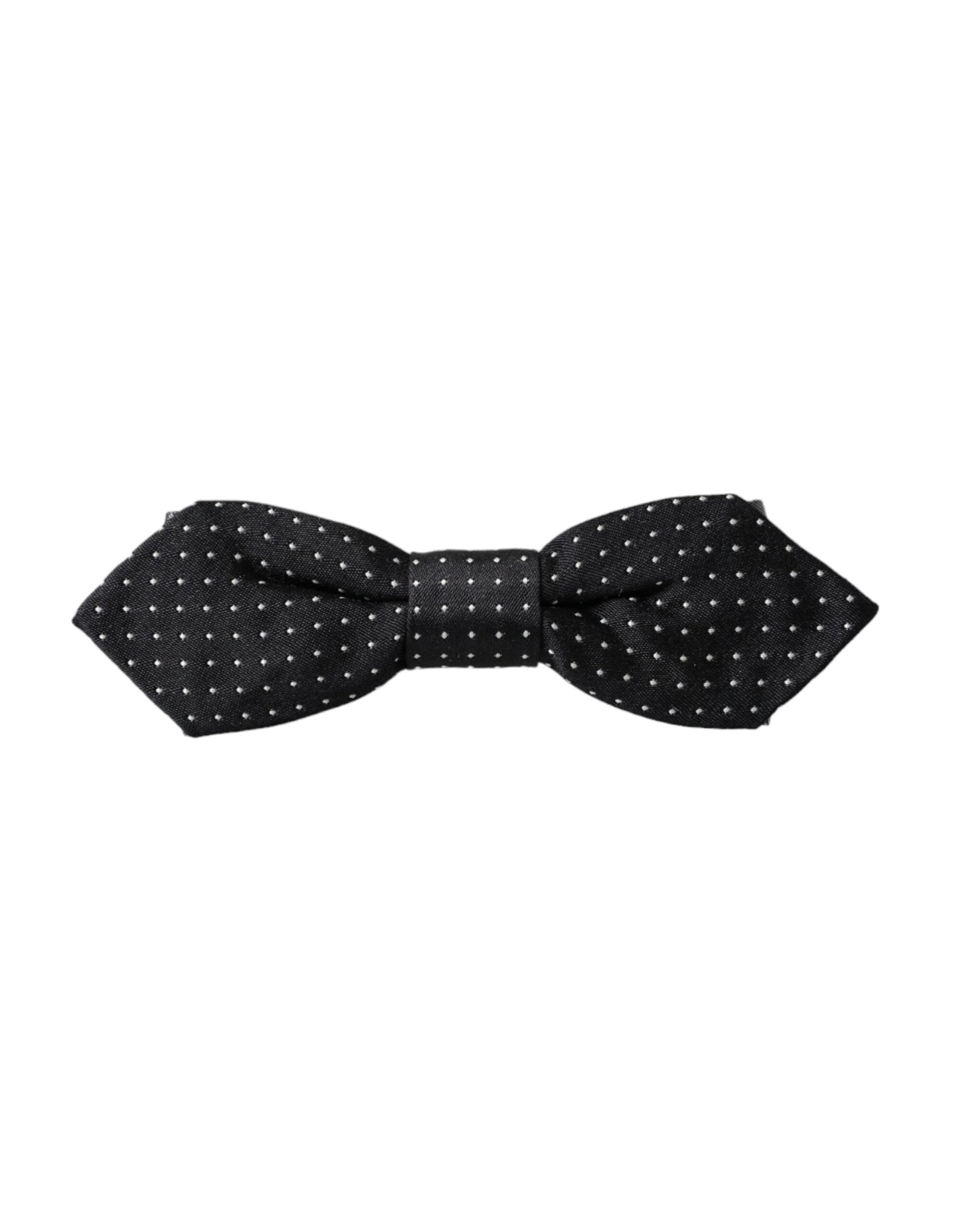 Dolce & Gabbana Black Silk Polka Dot Adjustable Neck Men Papillon Bow Tie Dolce & Gabbana