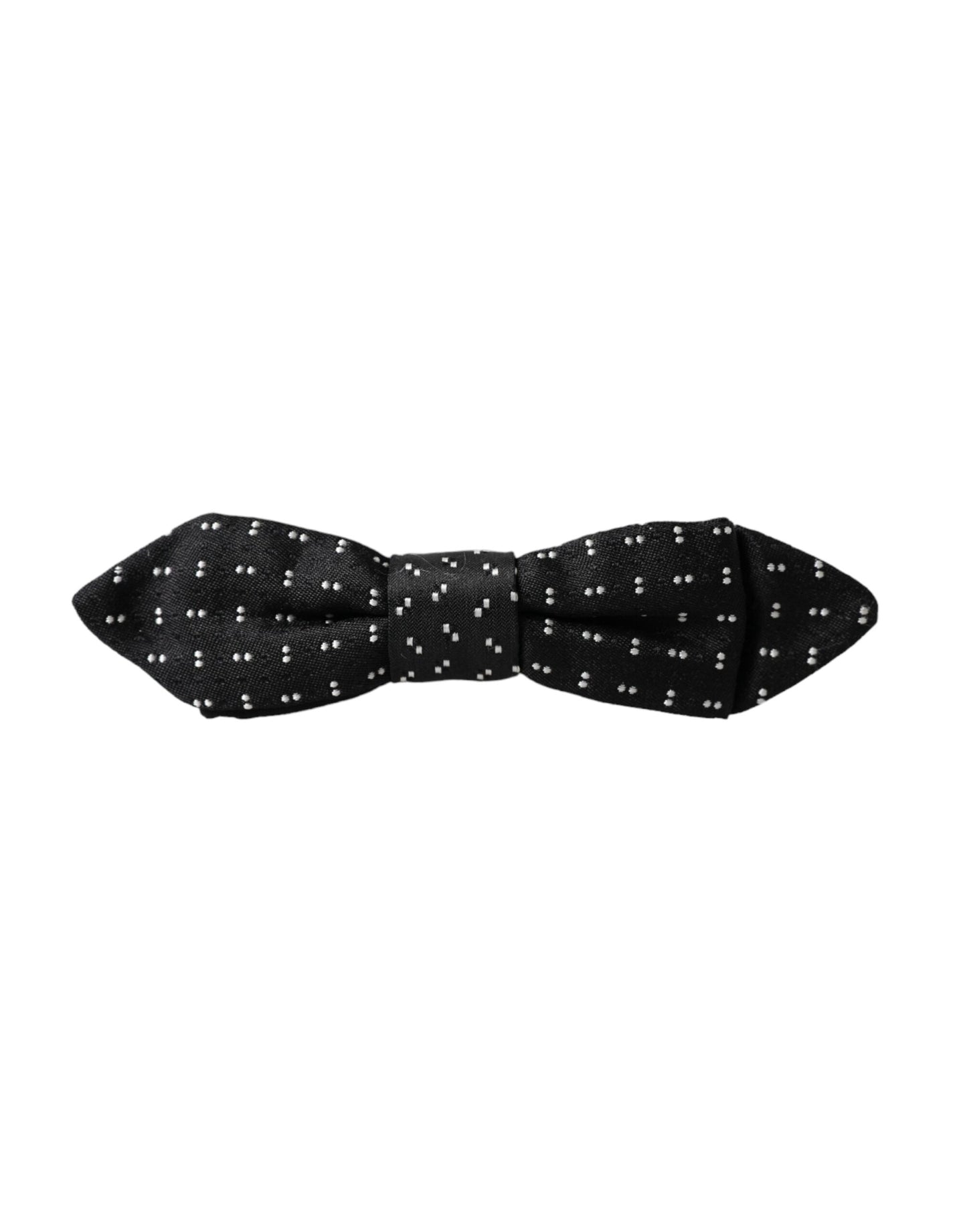 Dolce & Gabbana Black Silk Patterned Adjustable Neck Men Papillon Bow Tie Dolce & Gabbana