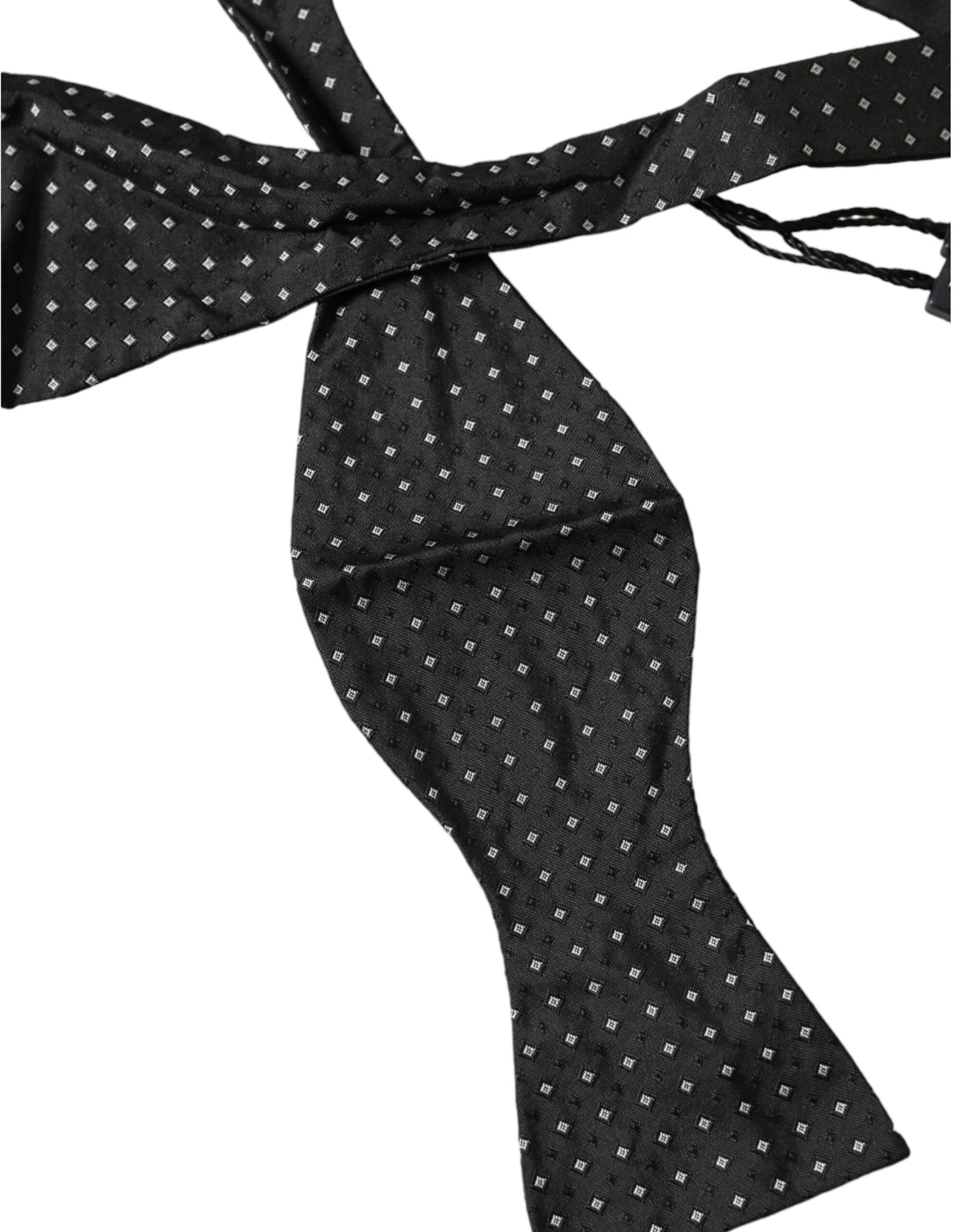 Dolce & Gabbana Black Silk Polka Dot Slim Skinny Necktie Men Bow Tie Dolce & Gabbana