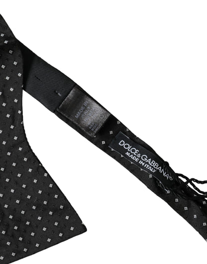 Dolce & Gabbana Black Silk Polka Dot Slim Skinny Necktie Men Bow Tie Dolce & Gabbana