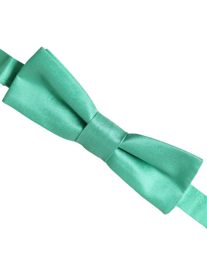 Dolce & Gabbana Mint Green Silk Adjustable Neck Men Bow Tie Dolce & Gabbana