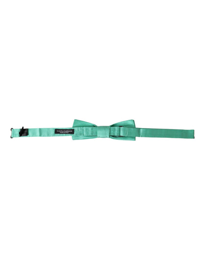 Dolce & Gabbana Mint Green Silk Adjustable Neck Men Bow Tie Dolce & Gabbana