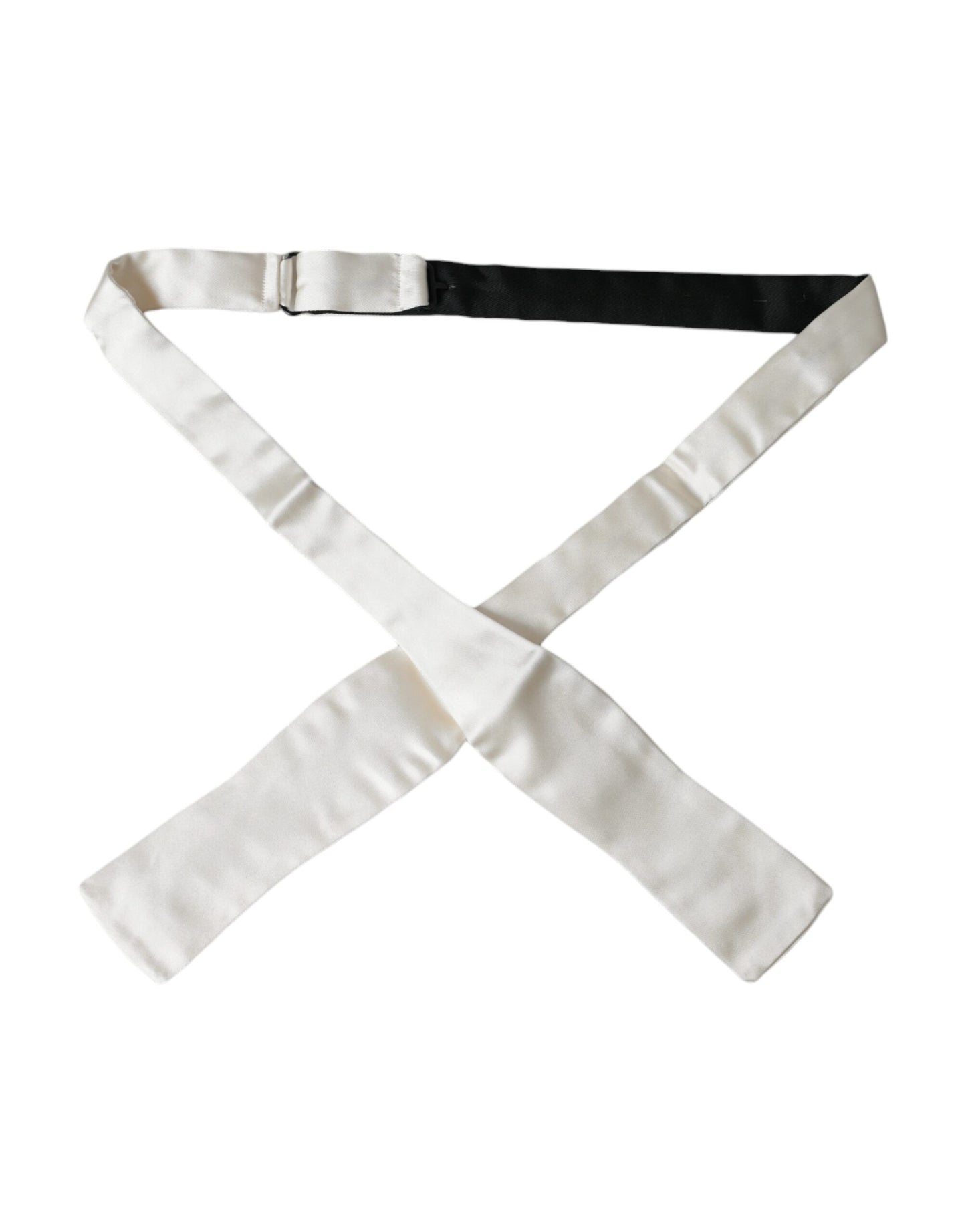 Dolce & Gabbana White Silk Slim Skinny Necktie Men Bow Tie Dolce & Gabbana