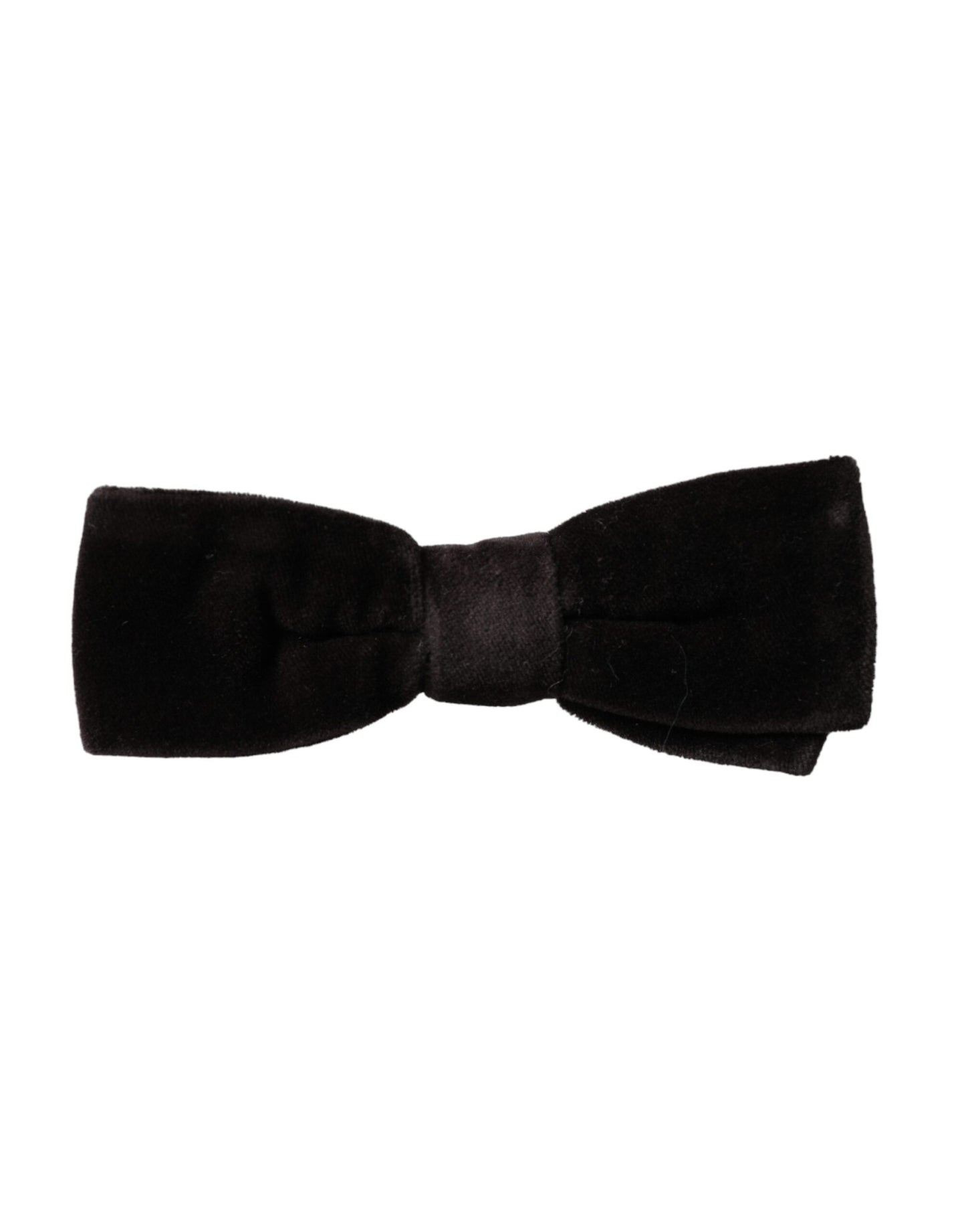 Dolce & Gabbana Black Velvet Cotton Adjustable Neck Men Bow Tie Dolce & Gabbana